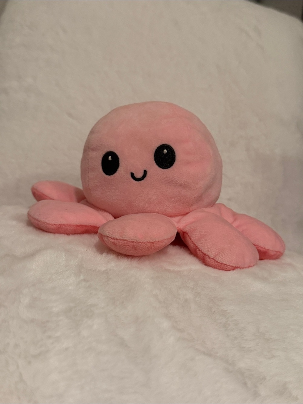 Tee Turtle The Original Reversible Octopus Plushie Happy/Angry DOUBLE SIDED PINK